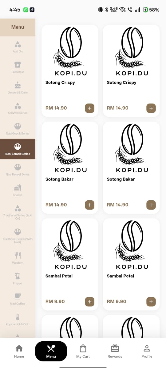 Kopidu Menu