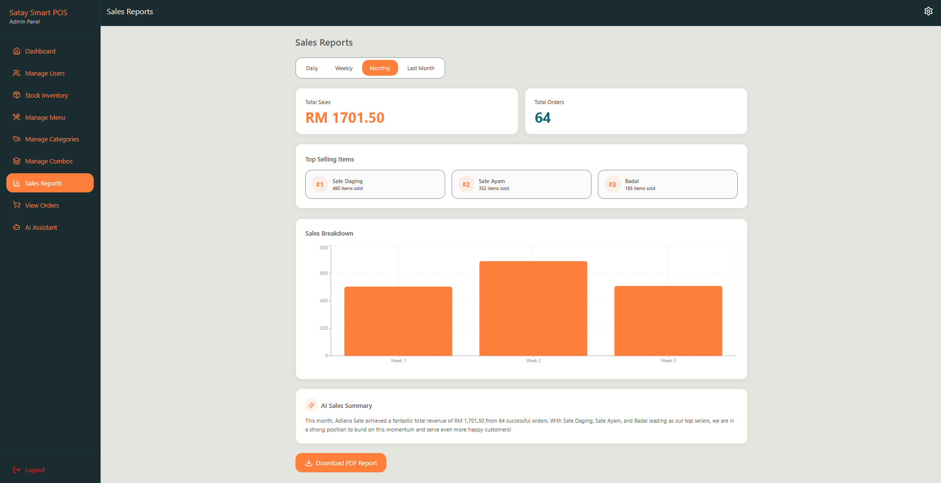 Smart POS Sales Report